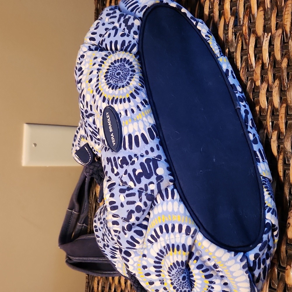 Vera Bradley Blue & White Shoulder Purse - Picture 9 of 10